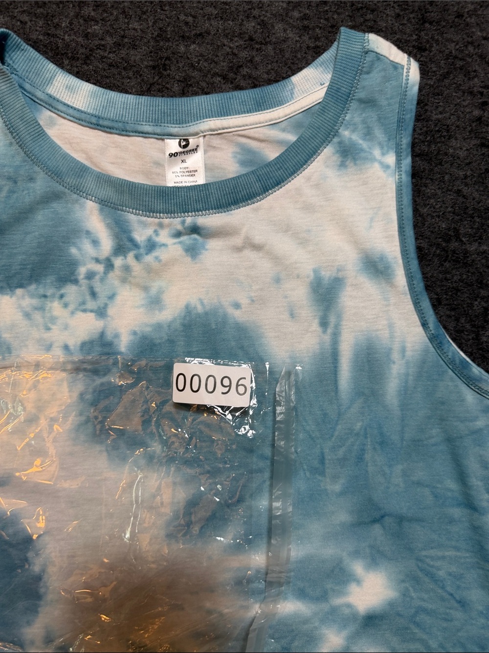 90 Degree By Reflex Sky Blue Tie-Dye Tank Top - Picture 5 of 5
